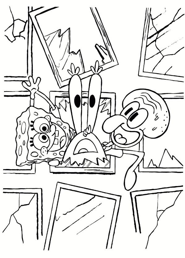 Plansa de colorat cu Spongebob 67 83